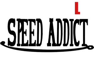 SPEED ADDICT KUSTOM LOGO フロッキープリント WHITE L/白hot rodホットロッドvonヴォンダッチdutchedエドロスrothratラットフィンクfink