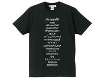motorcycle 多言語 T-shirt BLACK S/黒ヒンディー語フランス語ペルシア語アイルランド語ジョージア語中国語シンド語タイ語ハワイ語アメカジ_画像2