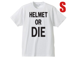 HELMET OR DIE T-shirt WHITE S/ビンテージヘルメットbellベルスターbucomchal500txmoto3star120IIスモールブコベビーブコスマイルドラゴン