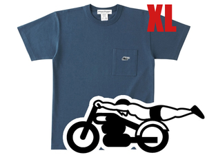 スピードアディクト POCKET T-shirt DENIM XL/デニムインディゴポケットTシャツポケtee刺繍ワッペンワンポイントスポーツスターxlxr8831200