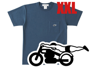 スピードアディクト POCKET T-shirt DENIM XXL/青デニムインディゴポケットTシャツポケtee刺繍ワッペンワンポイントbell 500txr-tmchalbuco