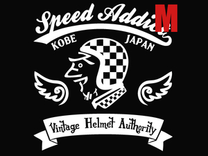 Vintage Helmet Authority T-shirt BLACK M/ヴィンテージヘルメットマックホールbucoブコドラゴンスマイルベビーブコエンデューロgt60s70s