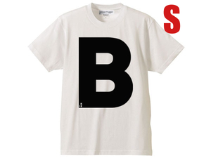 B(IKE) Tシャツ WHITE S/ビッグロゴプリントスタイリッシュ古着ツーリングインパクト大英字ティーシャツアルファベットバイカー衣類ウェア