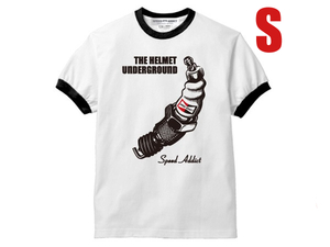 THE HELMET UNDERGROUND Ringer T-shirt S/ハーレーチョッパーバイクharleychopperヴィンテージビンテージアメカジ古着usa50s60s70s80s