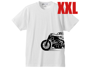 スピードアディクト サイドプリント T-shirt WHITE XXL/白tシャツtee大きめサイズビッグサイズ超特大ゆったりアメリカンバイクウエアusa