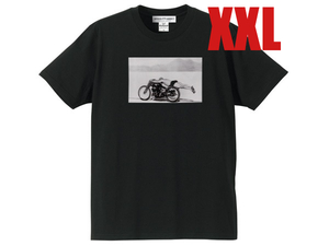 SPEED ADDICT フォトプリント T-shirt BLACKE XXL/黒ドラッグレースnascarマン島ttレースmotogpトライアンフbsaノートンmv agstaベスパ英車