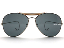 U.S. AIR FORCE PILOT TEARDROP SUNGLASS SMOKE/パイロットティアドロップサングラス縄手ケーブルテンプルワイヤーアビエーターサングラス_画像4