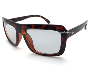 POLARIZED SQUARE TEARDROP SUNGLASS べっ甲 × 偏光LIGHT SMOKE/偏光スクエアティアドロップサングラスデミ柄スモークウォーキング運転