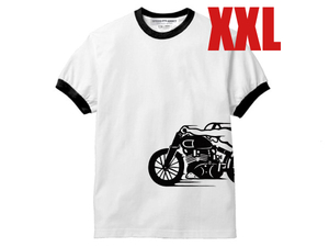 スピードアディクト サイドプリント Ringer T-shirt XXL/インディアンクラシックライダービンテージバイク用chopper暴走族旧車カミナリ族