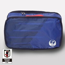 即決♪新品♪限定 JAL 日本航空 JFA サッカー日本代表 オフィシャルライセンスグッズ シューズケース シューズバッグ アメニティグッズ_画像1