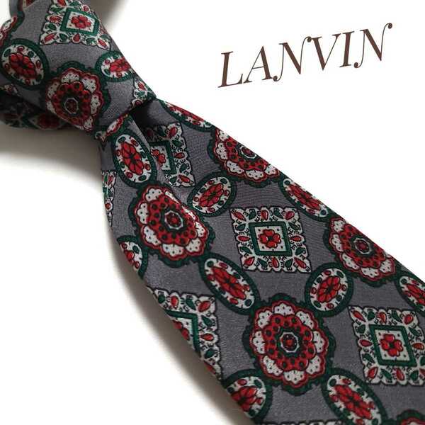 LANVIN ランバン ネクタイ グレー系 2415