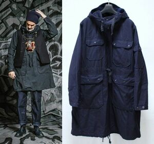 Engineered Garments エンジニアードガーメンツ Over Parka Uniform Serge オーバー パーカー S 紺 ユニフォームサージ