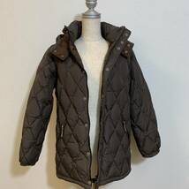 【美品】WOOLRICH キルティング ダウン コート ウールリッチ ブラウン Mサイズ フード付き_画像2