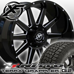 20x10J ダッヂラム ダッジラム XF OFFROAD XF219 20インチタイヤホイールセット NITTO TERRA GRAPPLER G2 265/50R20 275/55R20 285/50R20