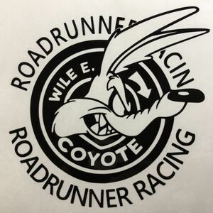 ステッカー ロードランナーのコヨーテ Wile E. Coyote ブラック ROADRUNNER RACING