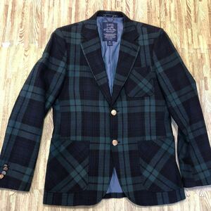 ● 古着 SCOTCH&SODA テーラード ジャケット/size M/チェック柄 緑 グリーン/メンズ 男性用 上着 アウター 冬物 スコッチアンドソーダ