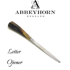  Britain made letter opener water cow angle steering wheel 21cm paper-knife ABBEYHORNabi horn Logo equipped one point thing natural material envelope breaking the seal horn wear 