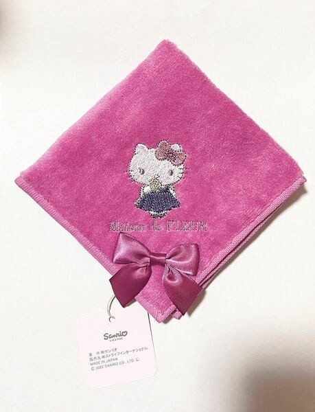 9周年 Maison de FLEUR（Hello Kitty 今治タオルハンカチ）ハローキティ サンリオ うさぎ くま アクセサリー ピンク バッグ