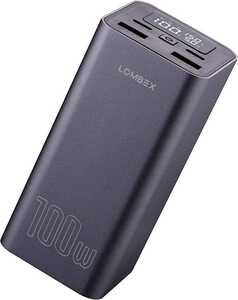 LOMBEX モバイル電源 大容量 20000mAh PD100W 急速充電 ポータブル電源 2*Type-C入出力 （100 W&60 W） ポート&2*USBA （22 W） ?