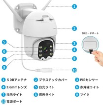 監視カメラ 防犯カメラ 200万画素 ソーラー充電 WIFI スマホ対応 遠隔監視 動体検知 暗視撮影 警報通報 IP66防水 日本語アプリ _画像7