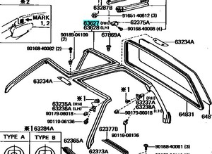 【トヨタ純正新品】TOYOTA 未使用品 ★超希少品★ ＭＲ2 AW11 Tバールーフ ウェザーストリップ 右側 運転席側 水漏れ修理に