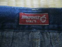 デニム・スカート　サイズ１３０　ストーンウォッシュ　JOHN POWER　GIRL’S　新品_画像3