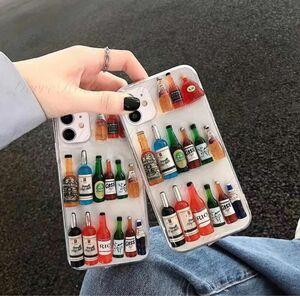 3Dスマホケース　iPhoneケース　お酒　ワインボトル　立体　アルコール
