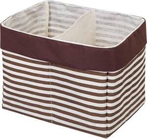 RAQ2047 Astro storage case 3ke collection Brown border pattern bulkhead . attaching clothes miscellaneous goods toy storage box 611-29