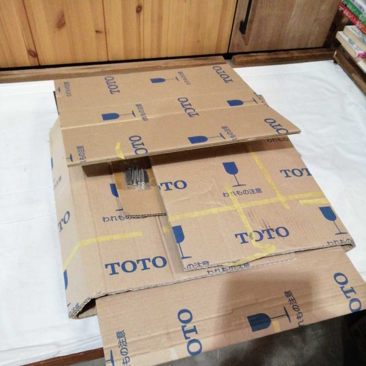 TOTO 化粧鏡 木製フレームタイプ 姿見 木製 取付金具付き 未使用品