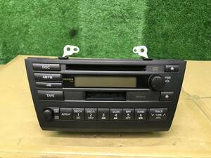 管0848-1 トヨタ　TA-GX110 マークII マーク2 純正　CD カセット プレーヤー デッキ オーディオ　86120-2A431 CQ-JS2100AK