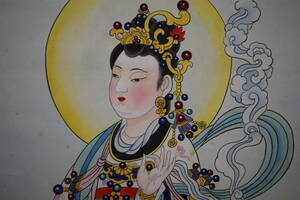 Art hand Auction [Desconocido] // Autor desconocido / Figura / Kannon / Tennyo / Pintura china / Grande / Pergamino colgante Hotei HJ-837, Cuadro, pintura japonesa, persona, Bodhisattva