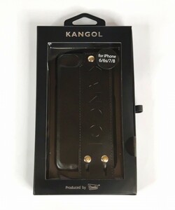 KANGOL iPhone SE（第2世代）/8/7/6S/6用 HANDLE ケース ブラック（カンゴール ハンドル カバー ）