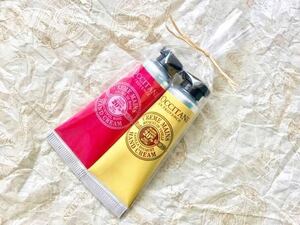 即決！ロクシタン シアローズ&バニラブーケハンドクリーム10ml 2本セット ハート ディライトフル ギフト VA RH SH