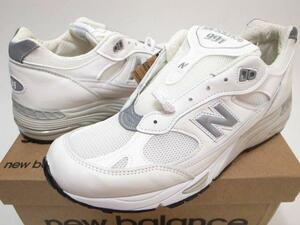 【送料無料 即決】ヨーロッパ限定 日本未発売 NEW BALANCE UK製 M991WHI 28.5cm US10.5新品ホワイトWHITE白MADE IN ENGLAND イギリス英国製