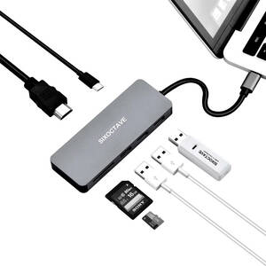 【新品・即決】多機能7in1USB-Cハブ　 TF/SDカードリーダー MacBook　Pro/ChromeBook/MacBook2016　PD急速充電　これ一台でポート不足解消