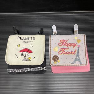  Snoopy <SNOOPY> anywhere Pocket < pocket pouch > sound . pattern & Happy Travel go in . preparation 