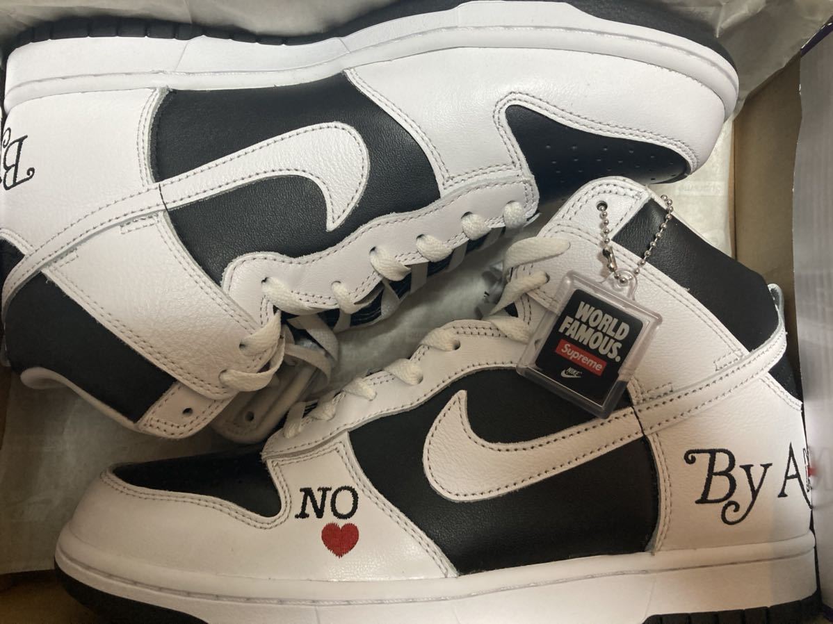 送料無料 新品 US9 5 27 5cm Supreme Nike SB Dunk High Black 黒