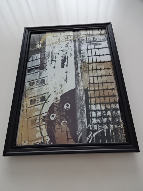 Art frame § A4 frame with photo poster (selectable) § Guitar, abstract painting, painting, musical instrument, music, vintage style, antique style, furniture, interior, Interior accessories, others