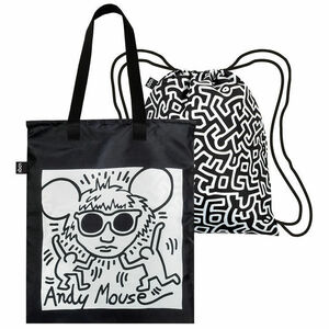 【新品/即決】LOQI/ロキ/Keith Haring /Andy Mause & Untitled/キースヘリング/リバーシブル/バックパック/トートバッグ/巾着(BP.KH)