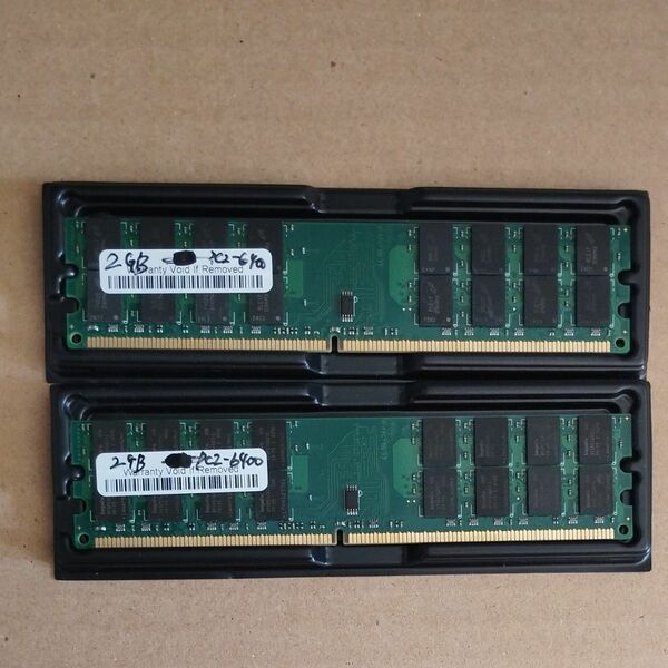 2GB 2枚組 PC2-6400 DDR2 800メモリー 240ピン