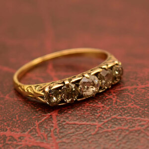  antique diamond 18ct Gold ring 