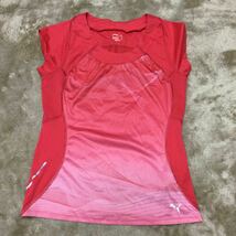 超お値打ち出品　PUMA Lady's フレンチスリーブTシャツ Mサイズ　ピンク　usedほぼ新品_画像1