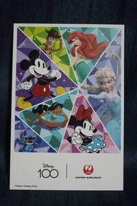 『JAL POST CARD Disney 100』日本航空 ポストカード ボーイング 機内で頂いたものです