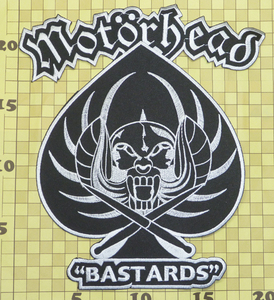 送料無料!モーターヘッド ”BASTARDS&#34; 特大刺繍 ワッペン Motorhead（ ハードロック ヘヴィメタル ライダー バイカー