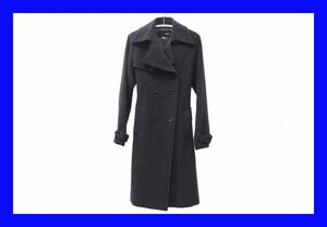 * beautiful goods Ozoc OZOC double trench coat pea coat wool wool cashmere .38 size dark gray black series black group world clothes on F4518