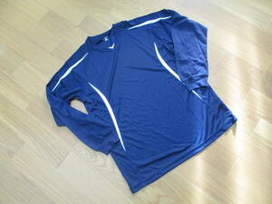 * new goods * Asics game shirt men's XO size long sleeve T shirt ( navy )