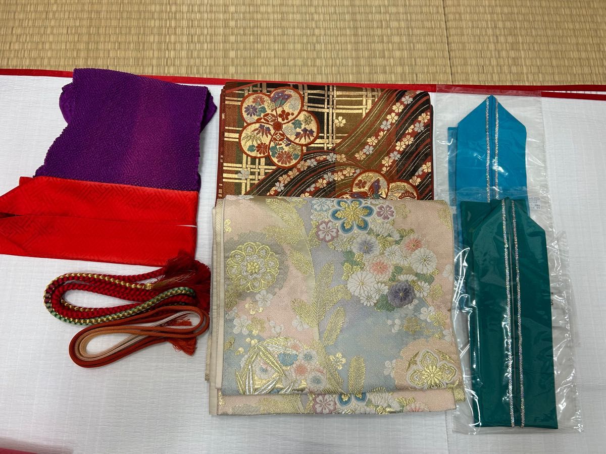 錦純金箔24K】華紋 花 金箔 袋帯 振袖 留袖 レディースファッション 帯