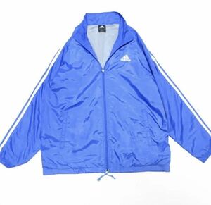 [ apparel ]* beautiful goods * ADIDAS Adidas nylon jacket O size XL. color scheme blue group old clothes popular men's stylish 
