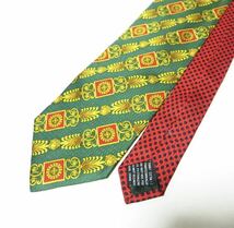 【アパレル】☆美品☆ ジャンニヴェルサーチ GIANNI VERSACE ビンテージ ネクタイ メンズ 紳士 ベルサーチ 総柄 ブランド シルク 絹_画像1