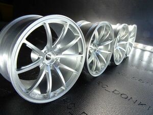 DC製 of9オフ9 CNC　アルミ ホイール 1セット４本 1/10車 1/10 RCカー用 シルバ　YD2　YDー2S　2WDドリフト シャーシキット シルバ